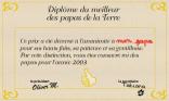 Diplôme du meilleur papa..
