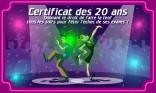 certificat 20 ans