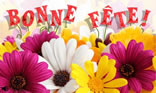 Bonne fête avec des fleurs