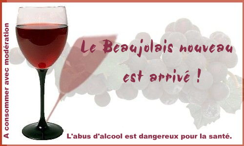 Aperçu de la carte : Le beaujolais nouveau