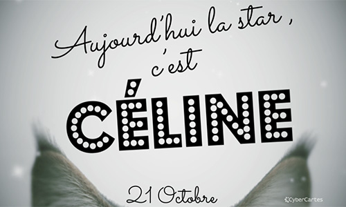 Aperçu de la carte : Céline - 21 octobre