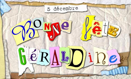 Aperçu de la carte : Géraldine - 5 décembre