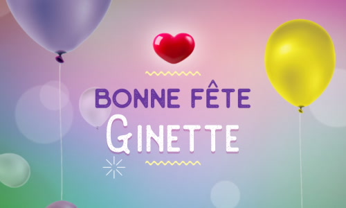 Aperçu de la carte : Bonne fête Ginette !