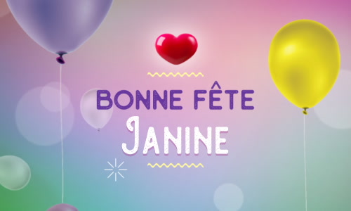 Aperçu de la carte : Célébration spéciale pour Janine !