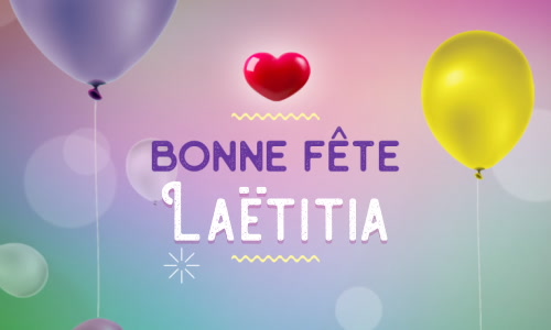 Aperçu de la carte : Bonne fête Laëtitia !