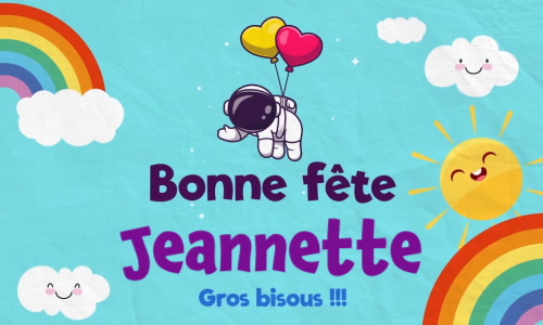 Aperçu de la carte : Bonne fête Jeannette !