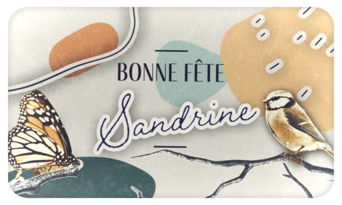 Aperçu de la carte : Célébration spéciale pour Sandrine !