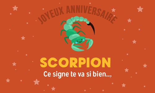 Aperçu de la carte : Scorpion, un signe qui te va si bien