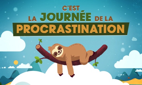 Première carte journée de la procrastination (25 mars)