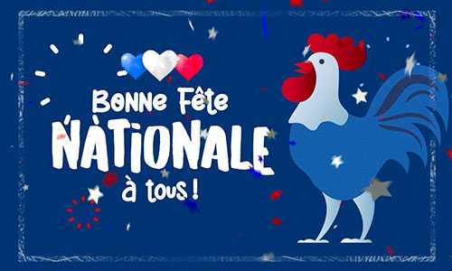 Première carte fête nationale française (14 juillet)