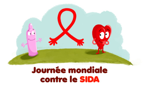 Première carte journée mondiale contre le SIDA (1er décembre)