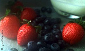 Fraises et raisins