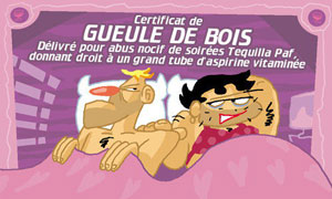 Une gueule de bois.