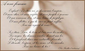 A une femme