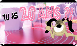 20 ans, chien rieur