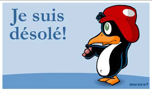 Je suis désolé