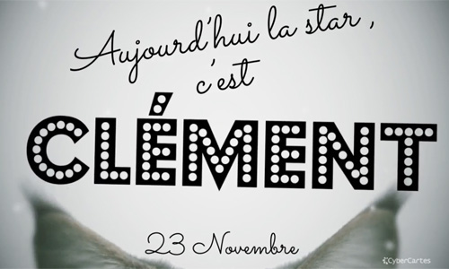Aperçu de la carte : Clément - 23 novembre