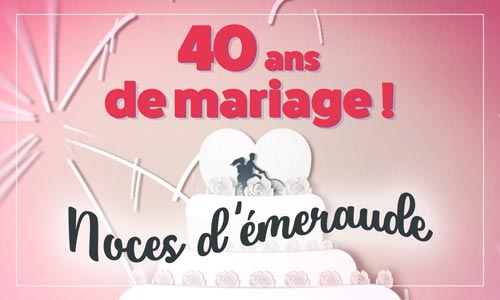 Carte 40 Ans De Mariage Noces D meraude CyberCartes Carte 40 Ans De Mariage Noces D meraude CyberCartes