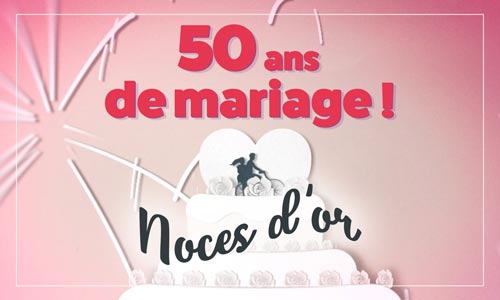  Aperçu de la carte : 50 ans de mariage, noces d