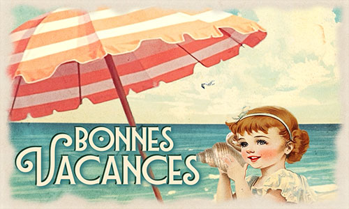 Première carte bonnes vacances