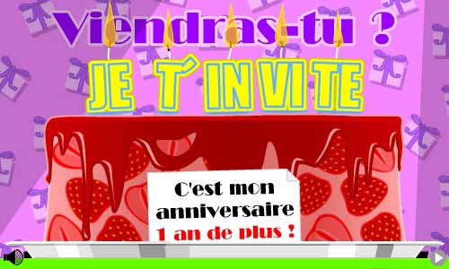 invitation anniversaire par sms Cartes Invitation Anniversaire Gratuites Cybercartes Com invitation anniversaire par sms