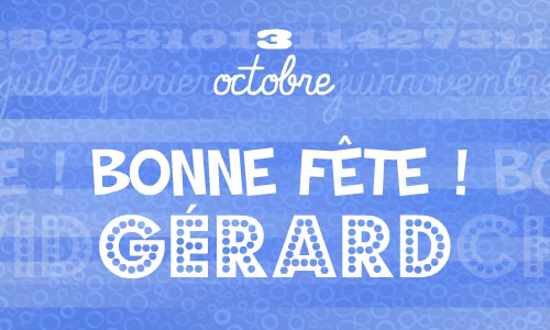 Aperçu de la carte : Gérard - 3 octobre