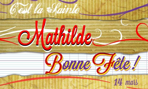 Aperçu de la carte : Bonne fête Mathilde