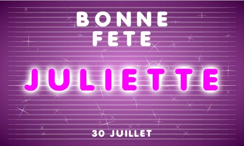 Aperçu de la carte : Bonne fête Juliette