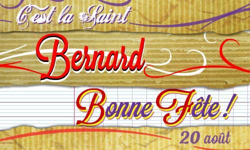  Aperçu de la carte : Bonne fête Bernard