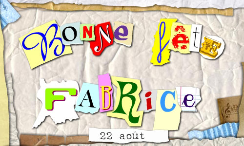 Aperçu de la carte : Bonne fête Fabrice