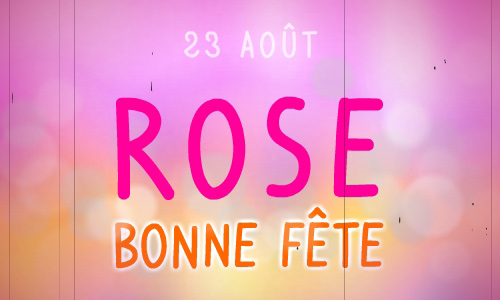 Aperçu de la carte : Bonne fête Rose