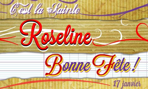  Aperçu de la carte : Bonne fête Roseline