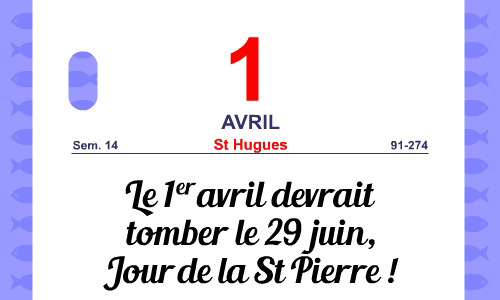 Aperçu de la carte : Saint Pierre, Saint Hugues... Poisson d'avril !