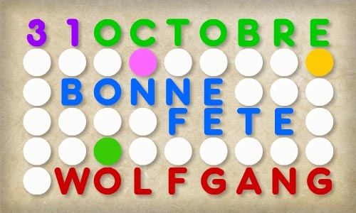 Aperçu de la carte : Wolfgang - 31 octobre