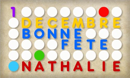Aperçu de la carte : Nathalie - 1er décembre