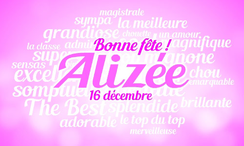 Aperçu de la carte : Alizée - 16 décembre