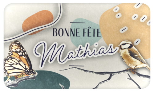 Aperçu de la carte : Mathias c'est ton jour !