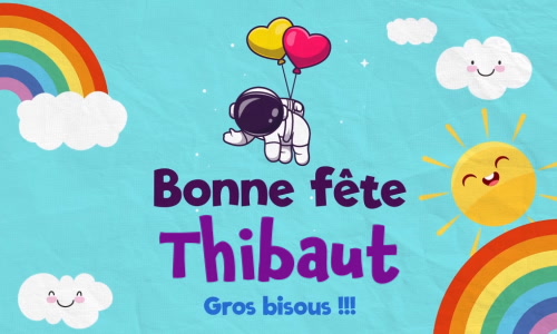 Aperçu de la carte : Thibaut, c'est ta fête le 8 juillet