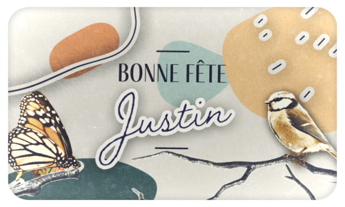 Aperçu de la carte : Justin, bonne fête le 1er juin