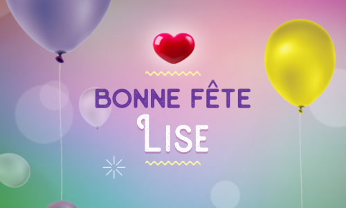 Aperçu de la carte : Bonne fête Lise !
