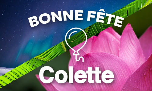 Aperçu de la carte : Joyeuse fête Colette, le 6 mars !
