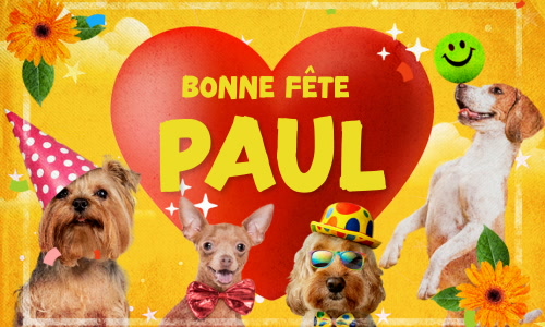 Aperçu de la carte : Bonne fête Paul !