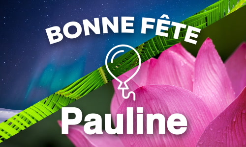 Aperçu de la carte : Célébration spéciale pour Pauline !