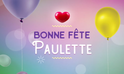 Aperçu de la carte : Bonne fête Paulette !