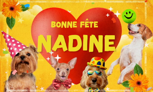 Aperçu de la carte : Bonne fête Nadine !
