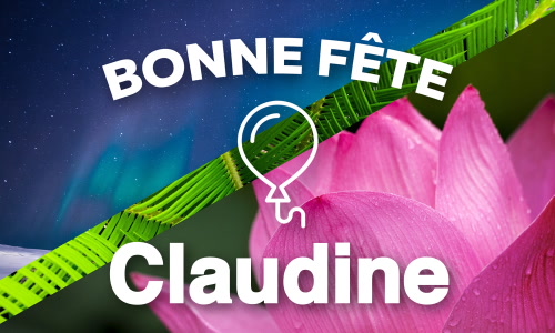 Aperçu de la carte : Joyeuse fête Claudine, le 15 février !