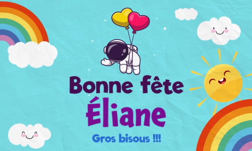 Aperçu de la carte : Célébration spéciale pour Éliane !
