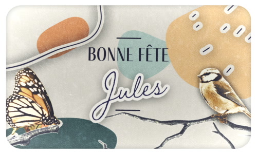 Aperçu de la carte : Joyeuse fête Jules, le 12 avril !