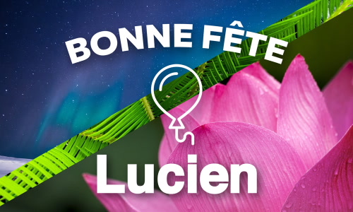 Aperçu de la carte : Joyeuse fête Lucien, le 8 janvier !