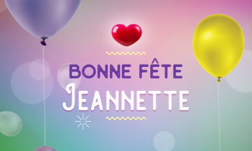 Aperçu de la carte : Jeannette, bonne fête le 30 mai !